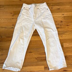 Abercrombie & Fitch White Relaxed Jeans